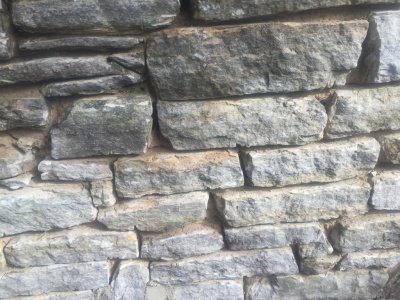 Purbeck stone wall repointing, Swanage