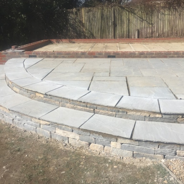 Additional walling and hard lanscaping, Haslemere