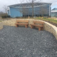 The finished Memorial wall, Brixworth