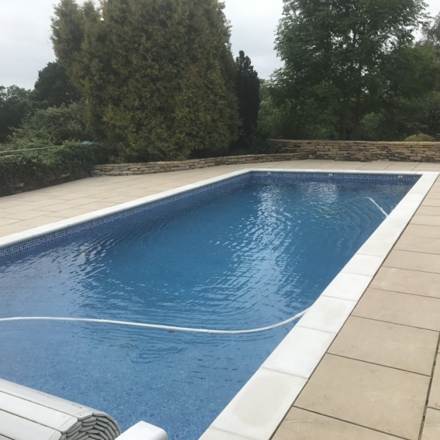 Dry Stone wall and Ornate Swimming Pool Patio in Claverdon, Warwickshire