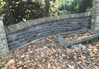 Blue Lias Stone Wall, Warwickshire