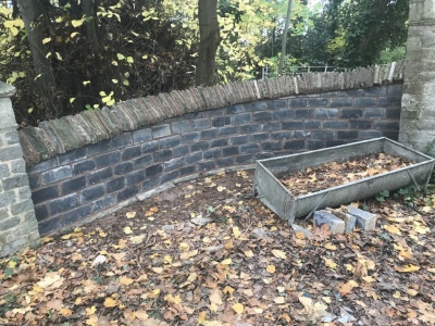 Blue Lias Stone Wall, Warwickshire