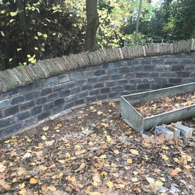 Blue Lias Stone Wall, Warwickshire