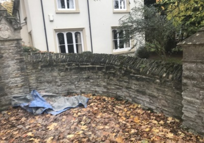 Blue Lias Stone Wall, Warwickshire