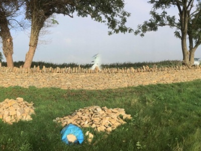 Cotswold Stone Dry Stone Wall, Oxfordshire