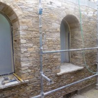 Stone cladding, pediments & arches (in progress)