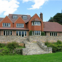 Dry stone walling and staircase, Surry